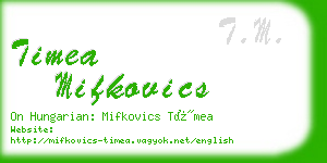 timea mifkovics business card